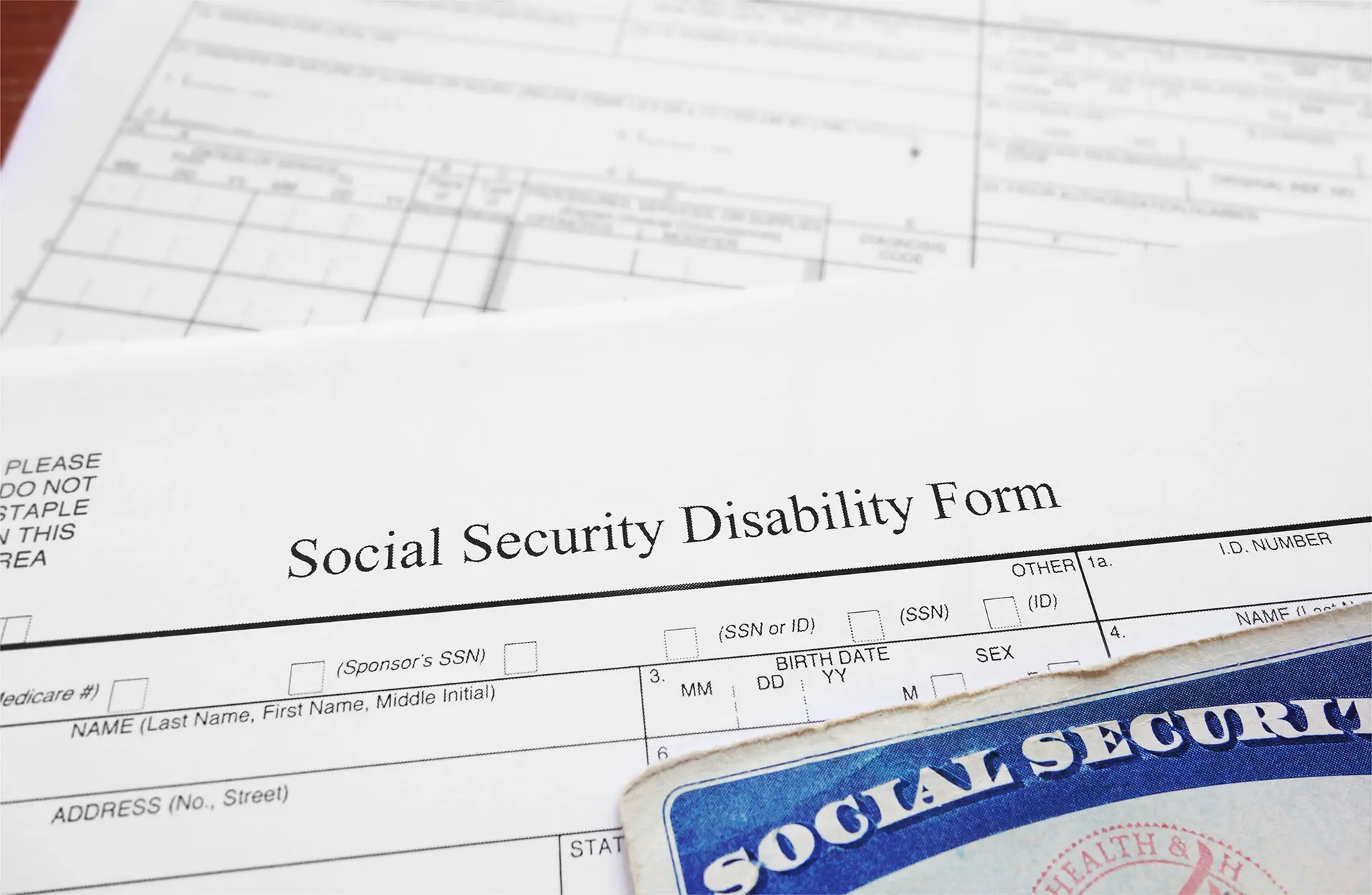 Photo of a Social Security Disability Form